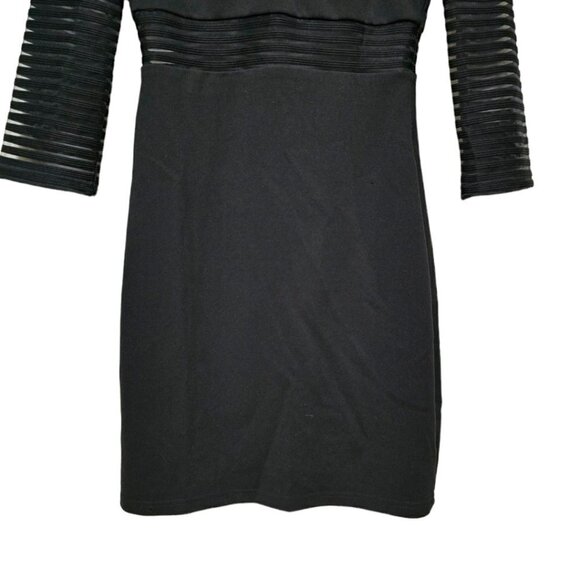 Lulus Perfect Mesh Black Bodycon Dress Sz S - Picture 2 of 9